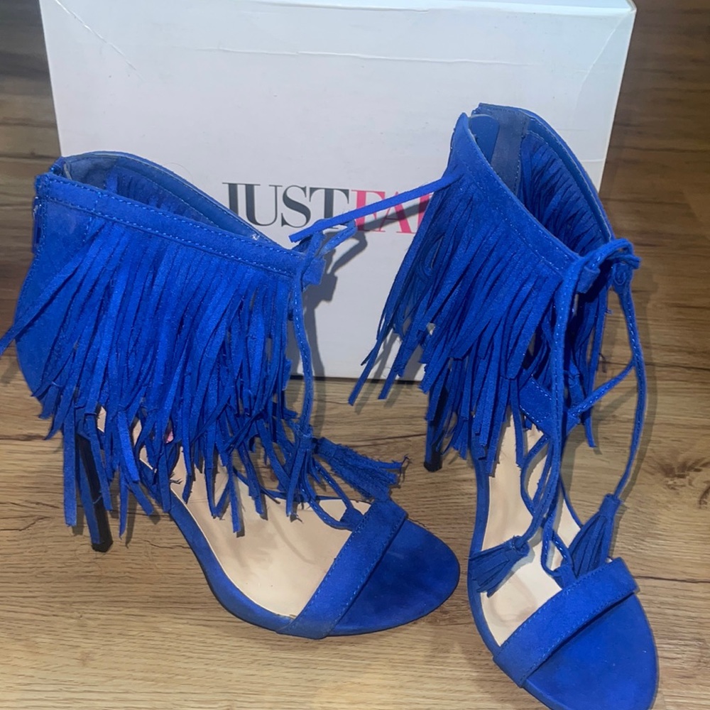 Royal Blue Heels Tassel
